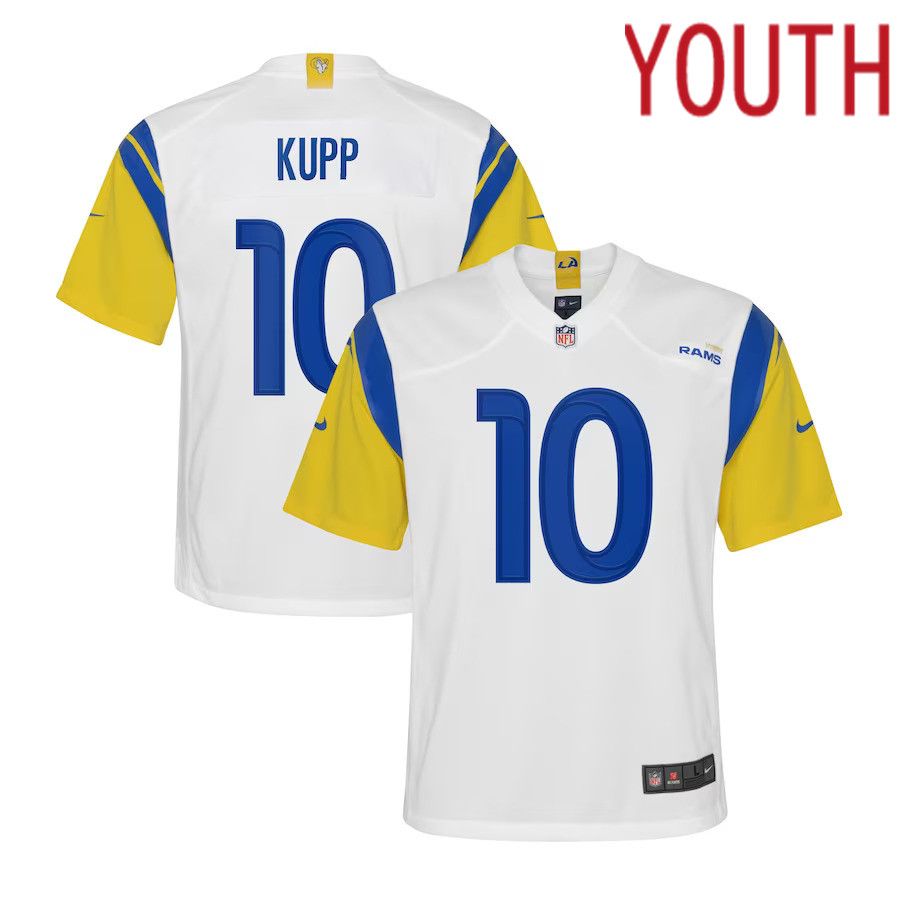 Youth Los Angeles Rams #10 Cooper Kupp Nike White Alternate Game NFL Jersey->women nfl jersey->Women Jersey